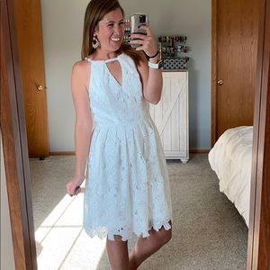 Adrianna Papell Celcilia Lace Fit & Flare Dress